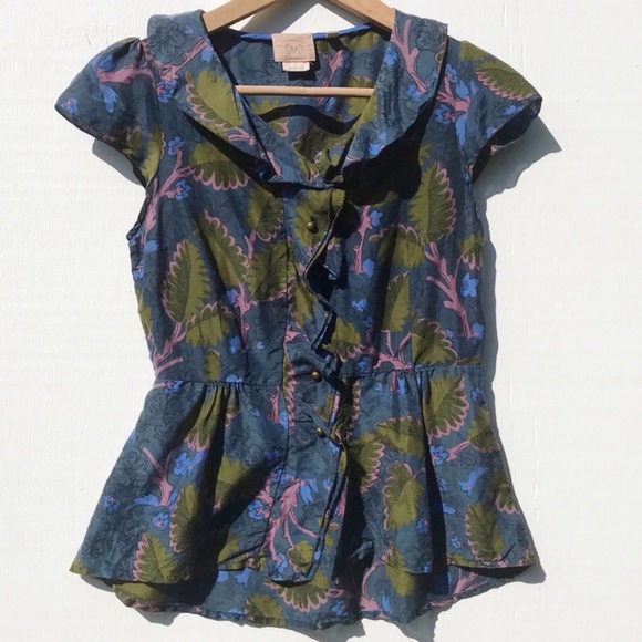 Anthropologie Tops - Anthropologie | Vanessa Virginia | Ruffle Blouse 8 Anthropologie Tops - Anthropologie | Vanessa Virginia | Ruffle Blouse 8
